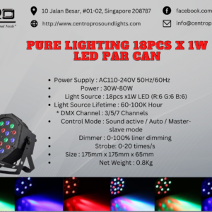 Pure Lighting 18pcs x 1W LED Par Can