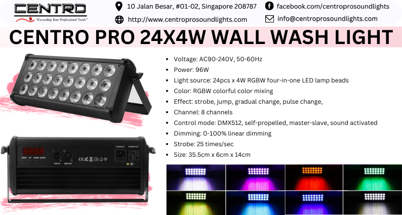 Centro Pro 24x4W Wall Wash Light