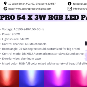 Centro Pro 54 x 3W RGB LED Par Light
