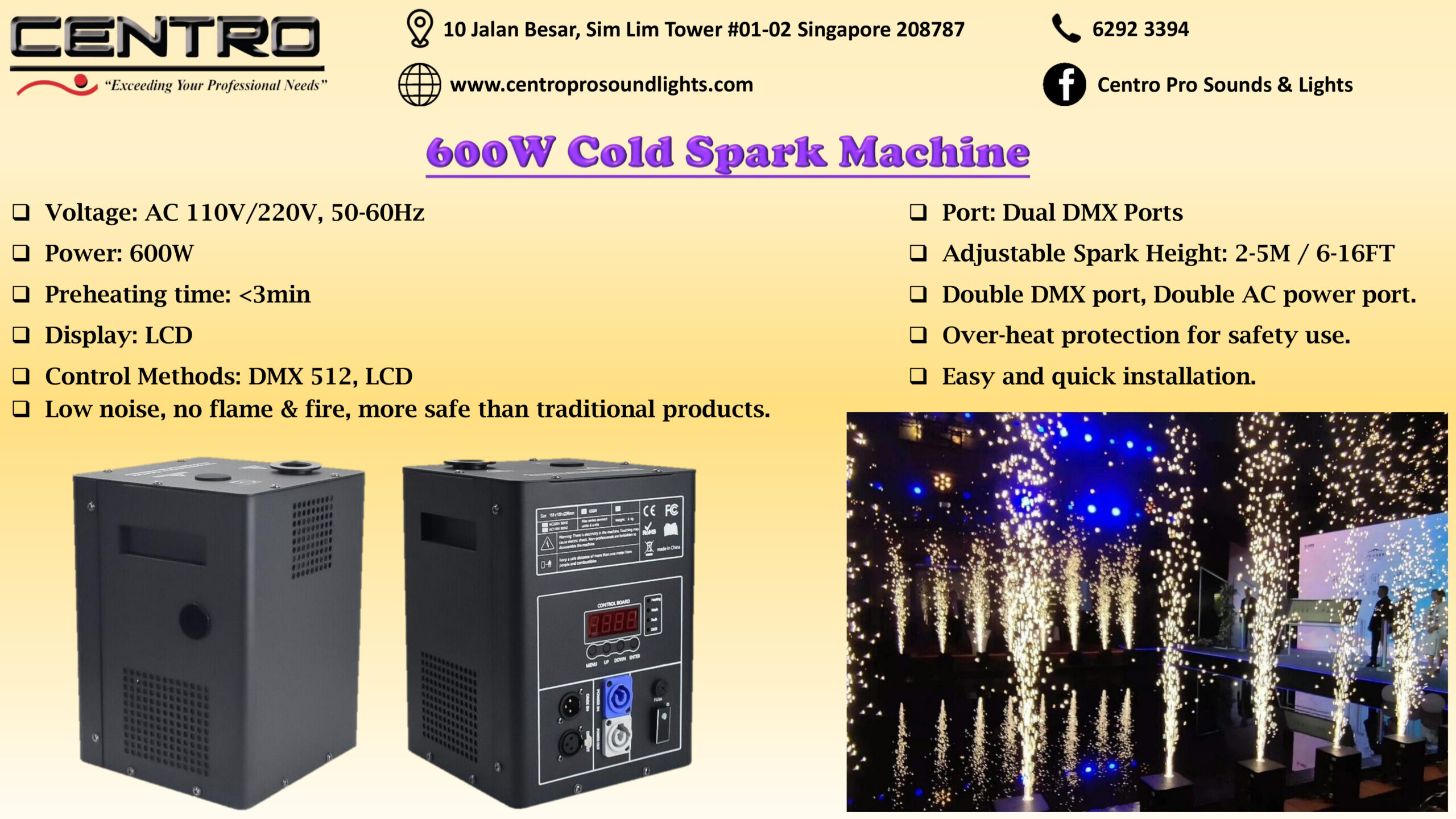 600W Cold Spark Machine