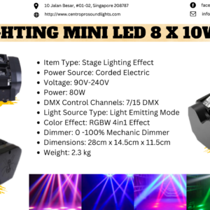 Pure Lighting Mini LED 8 x 10W Spider