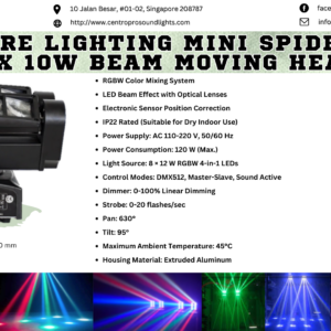Pure Lighting Mini Spider  8 x 10W Beam Moving Head