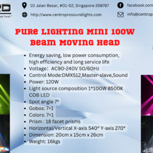 Pure Lighting Mini 100W Beam Moving Head