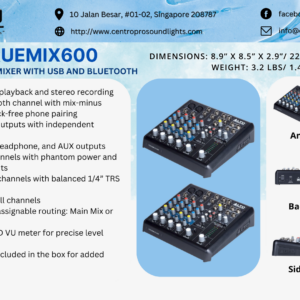 ALTO TRUEMIX 600 - 6 Channel Compact Mixer with USB and Bluetooth