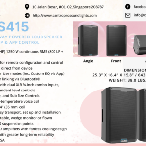 ALTO TS415 - 2500-Watt 15-Inch 2-Way Powered Loudspeaker With Bluetooth®, DSP & App Control