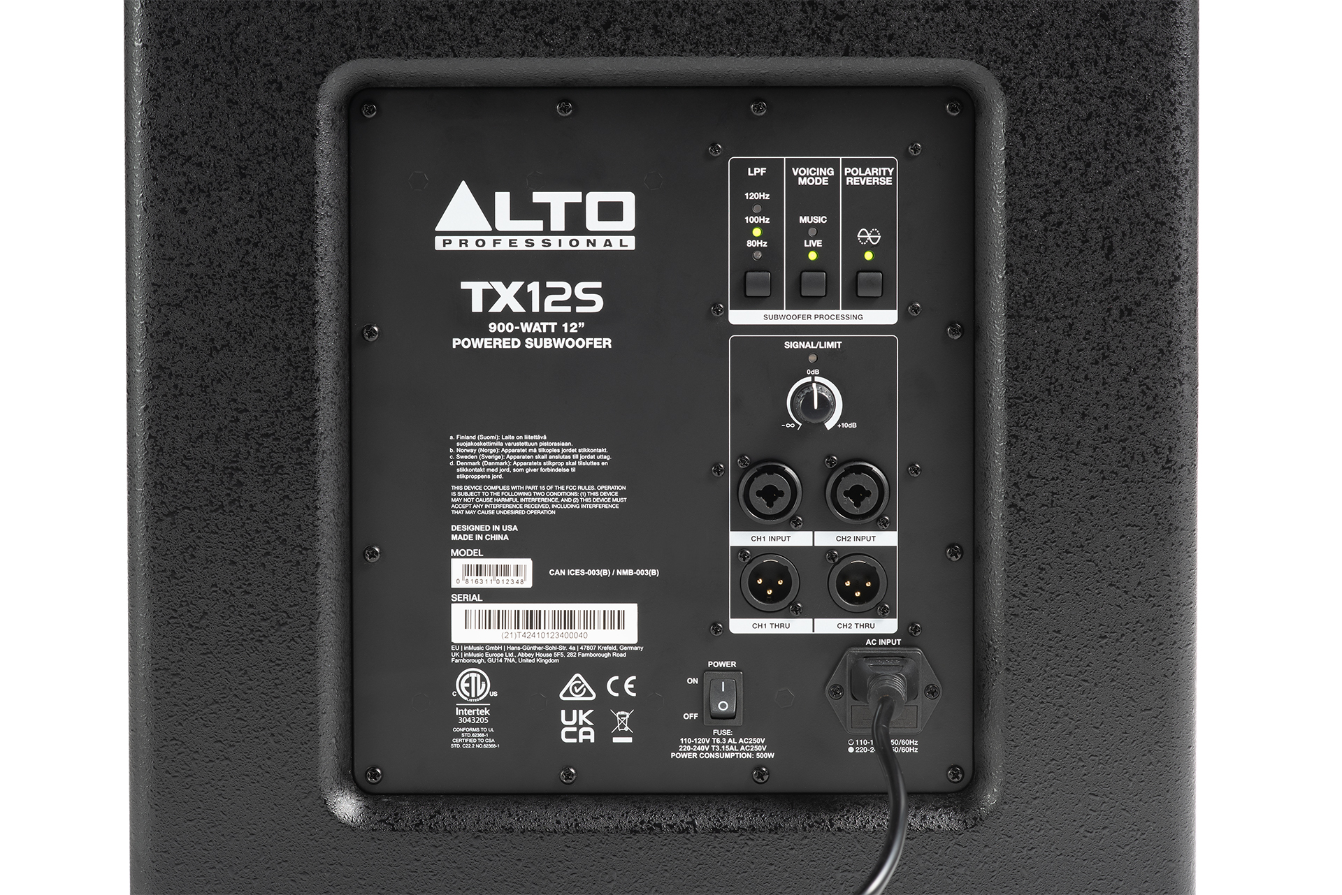 ALTO TX12S - 900W 12 inch DSP Enhanced Powered Subwoofer - Image 6