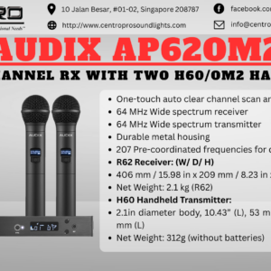 AUDIX AP62OM2 Dual-Channel Wireless Microphone System