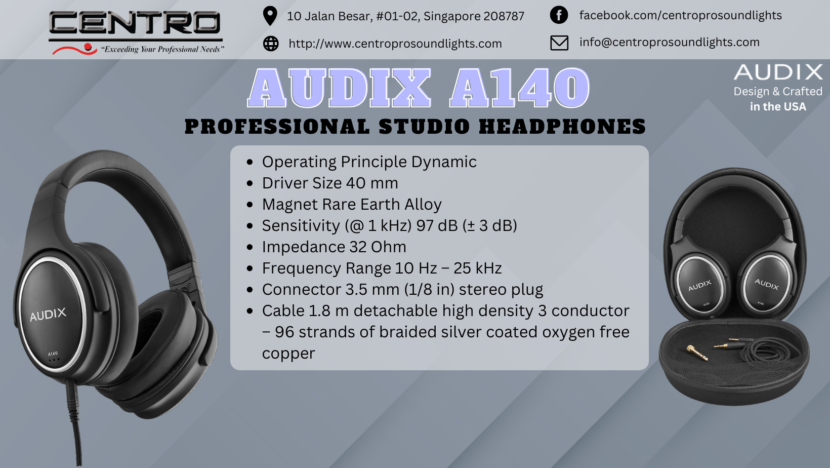 AUDIX A140 – Professional Studio Headphones