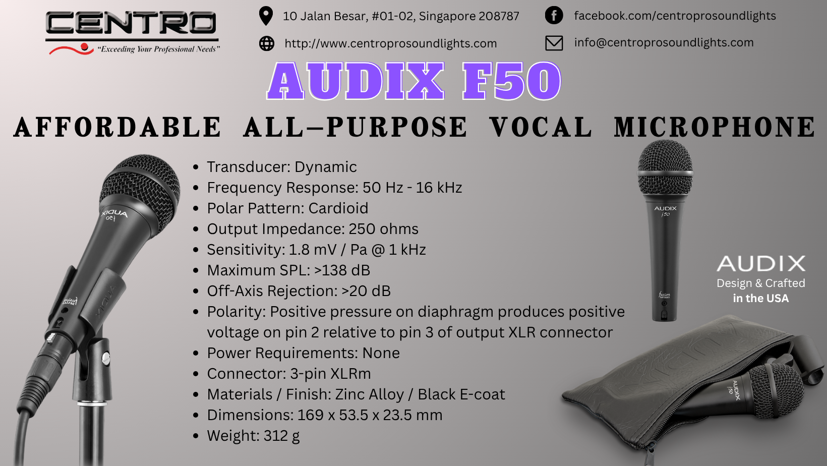 AUDIX F50 – Affordable All-purpose Vocal Microphone