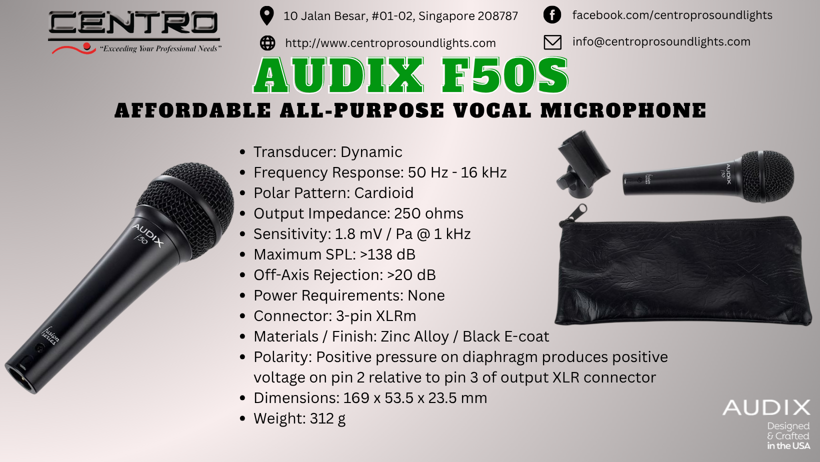 AUDIX F50S – Affordable All-purpose Vocal Microphone