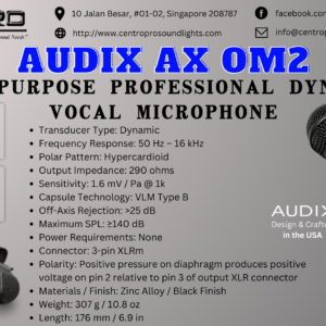 AUDIX AX OM2 - All Purpose Professional Dynamic Vocal Microphone