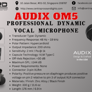 AUDIX AX OM5 - Professional Dynamic Vocal Microphone