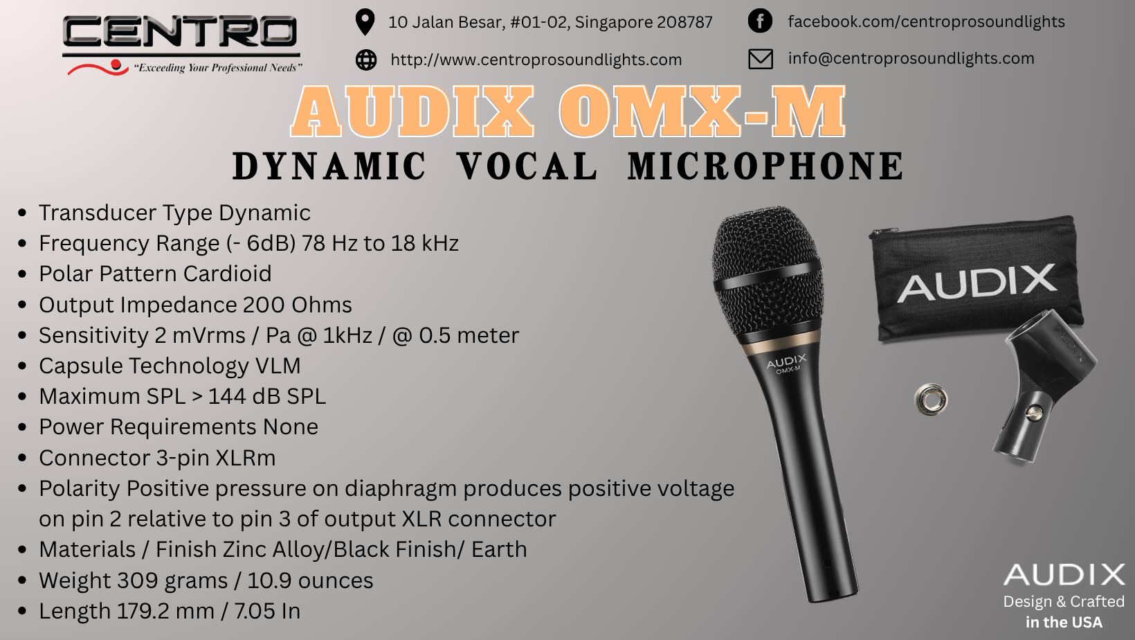 AUDIX OMX-M – Dynamic Vocal Microphone