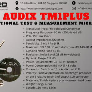 AUDIX TM1Plus - Omni-directional Test & Measurement Microphone Kit