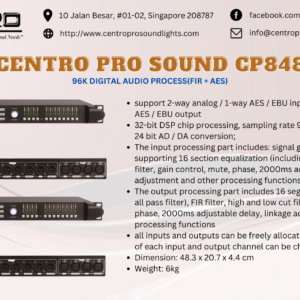 Centro Pro Sound CP848 - 96K  Digital Audio Process(Fir + Aes)