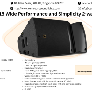 L-Acoustics A15 Wide Performance and simplicity 2-way passive, 15