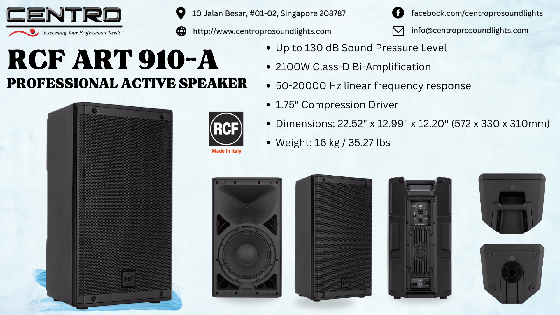 RCF ART 910A – Professional Active Speaker