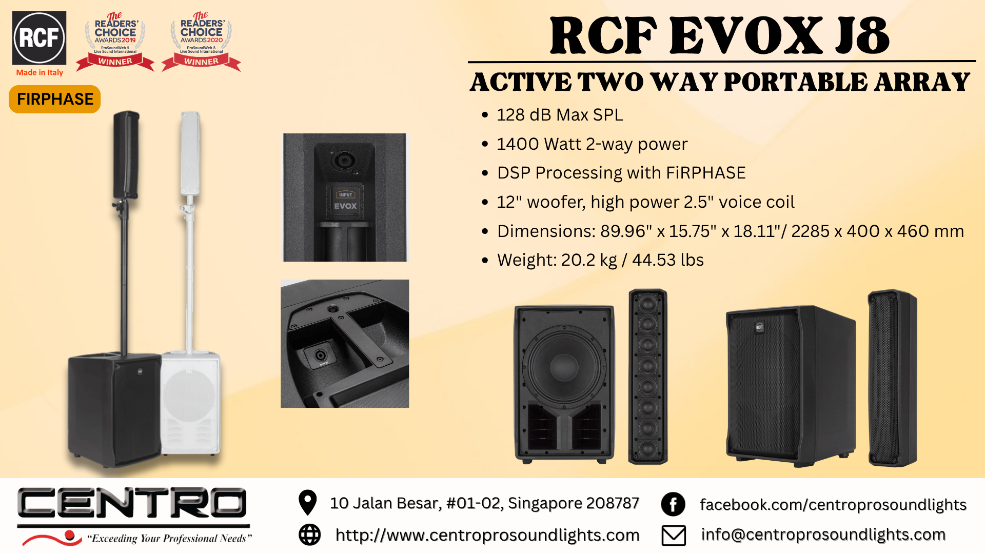 RCF EVOX J8 – Active Two Way Portable Array