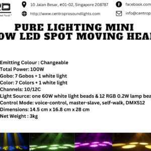 Pure Lighting Mini  60W LED Spot Moving Head