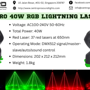 Centro Pro 40W RGB Lightning Laser Light