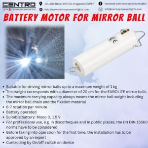 Battery Motor for Mirror Ball