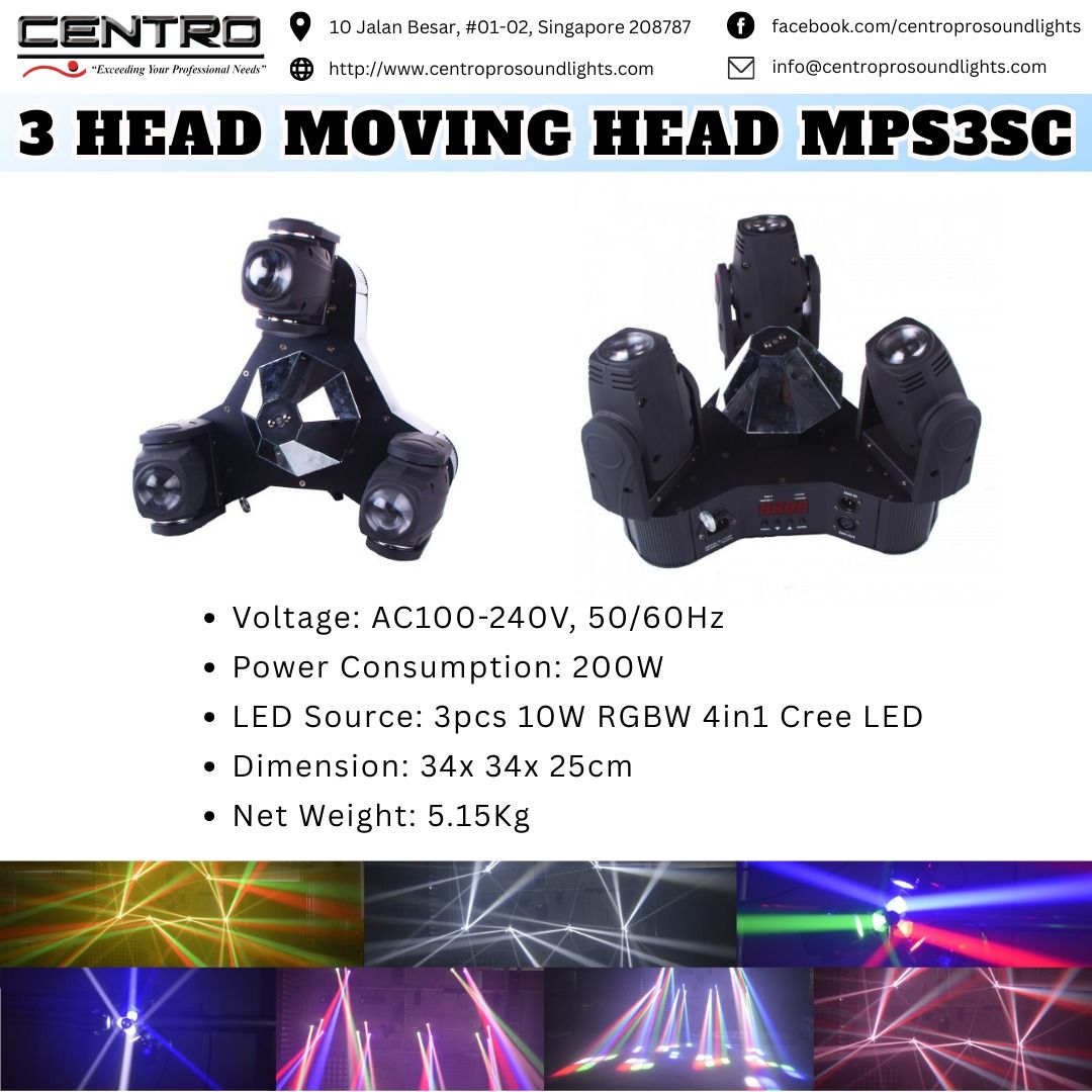 3 Head Moving Head MPS3SC