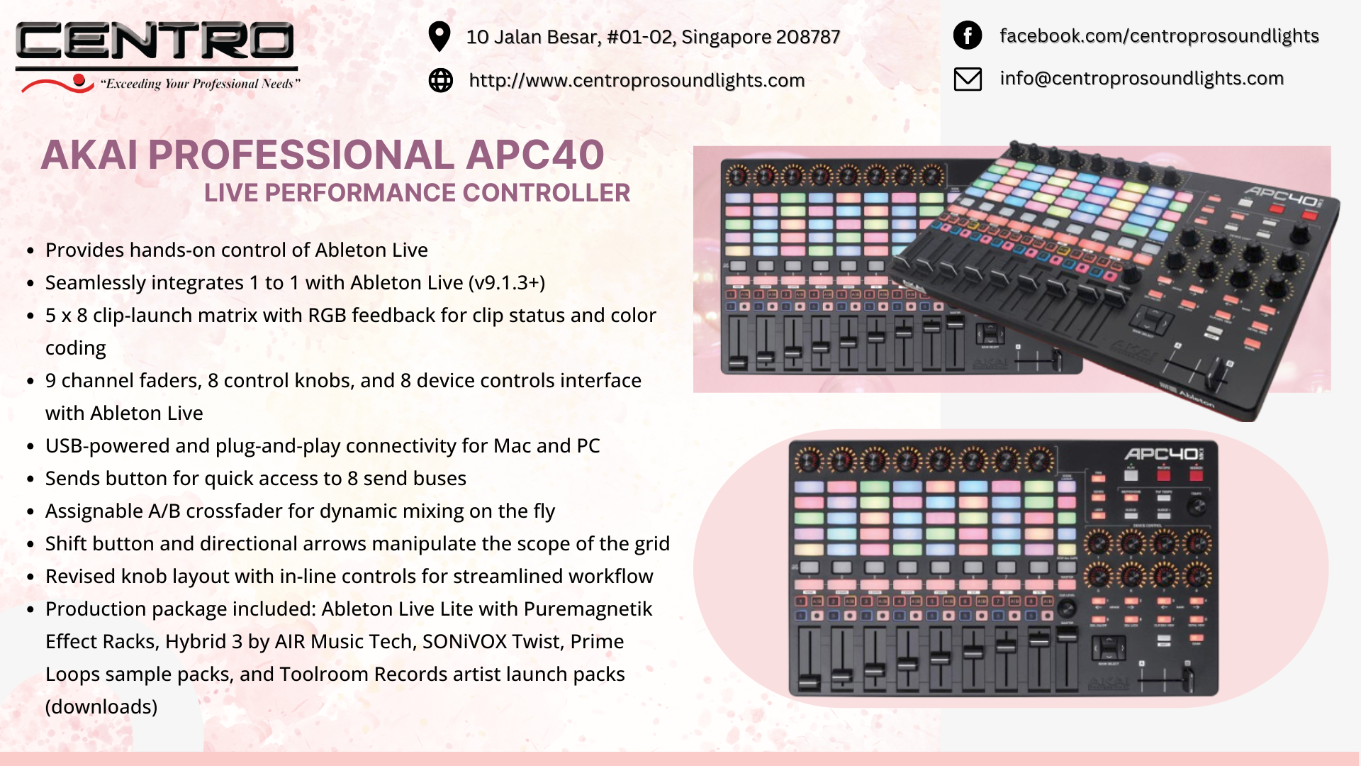 AKAI PROFESSIONAL APC40- LIVE PERFORMANCE CONTROLLER