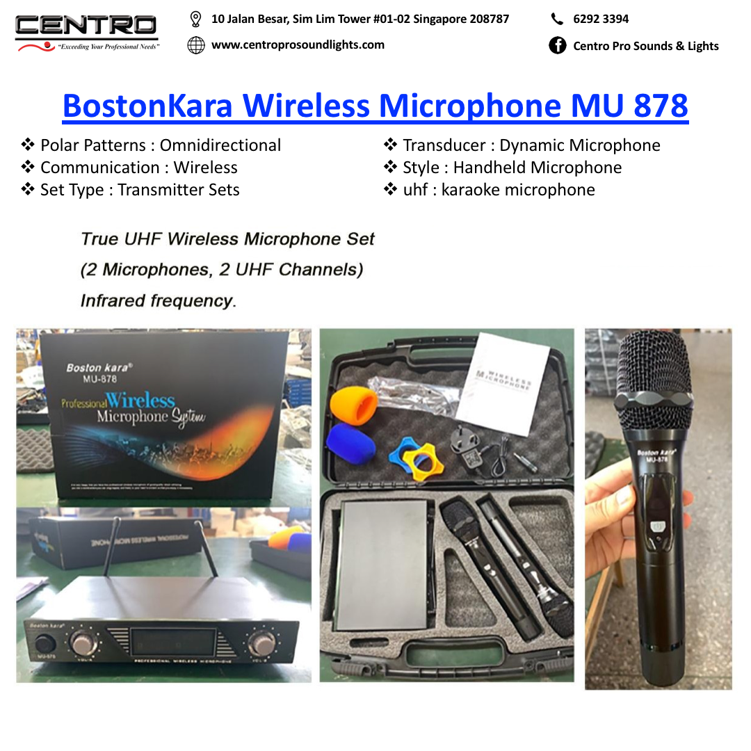 BostonKara Wireless Microphone MU 878
