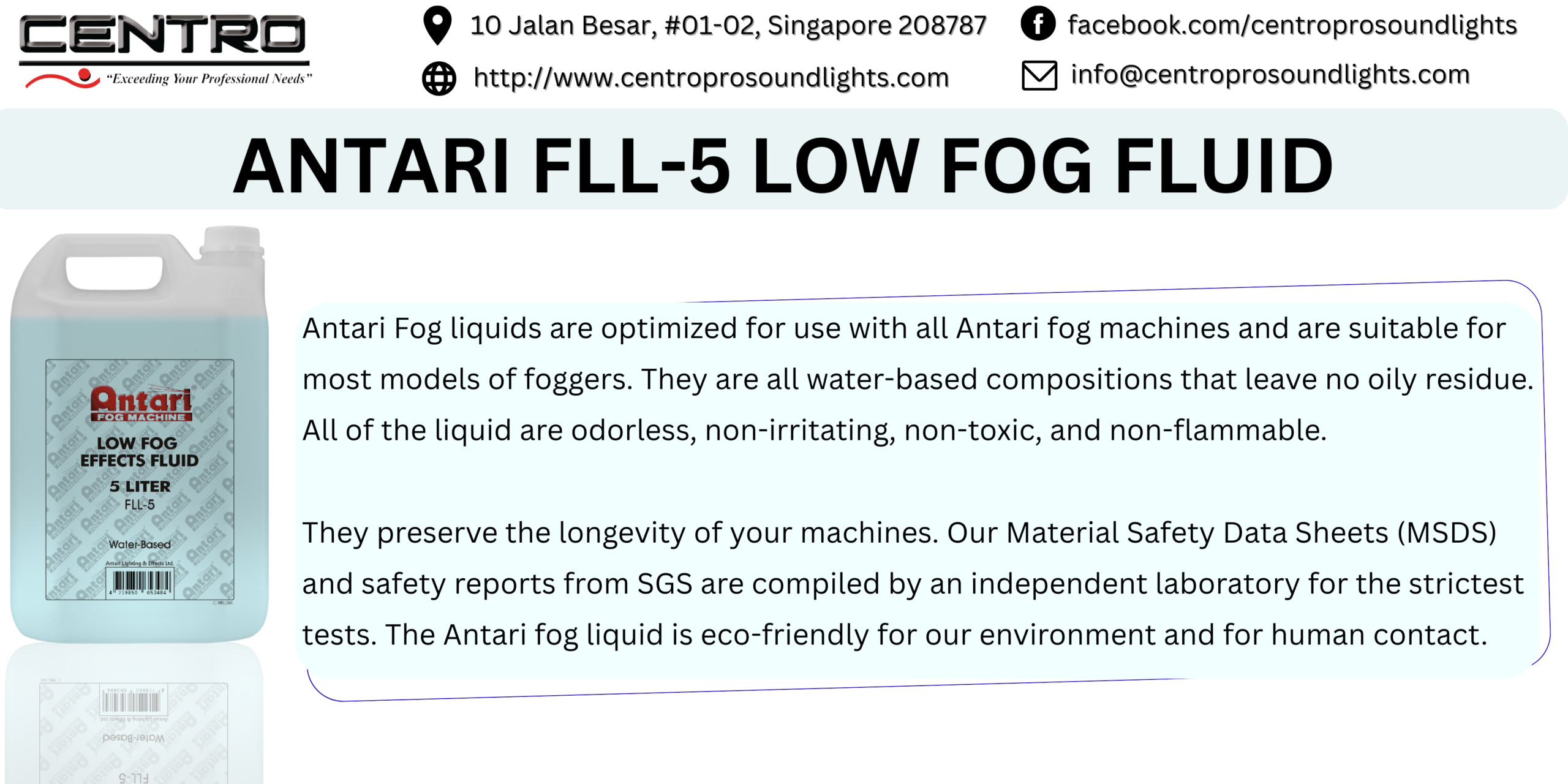 ANTARI FLL-5 Low Fog Fluid