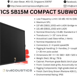 L-Acoustics SB15m Compact subwoofer, 15