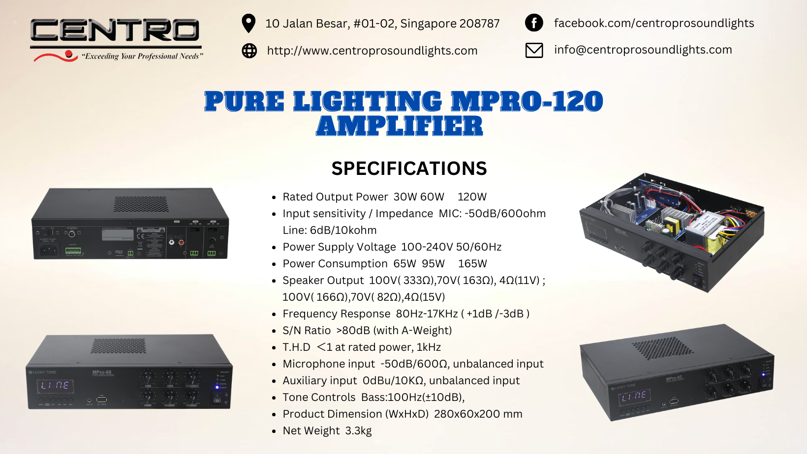 Pure Lighting Mpro-120 Amplifier