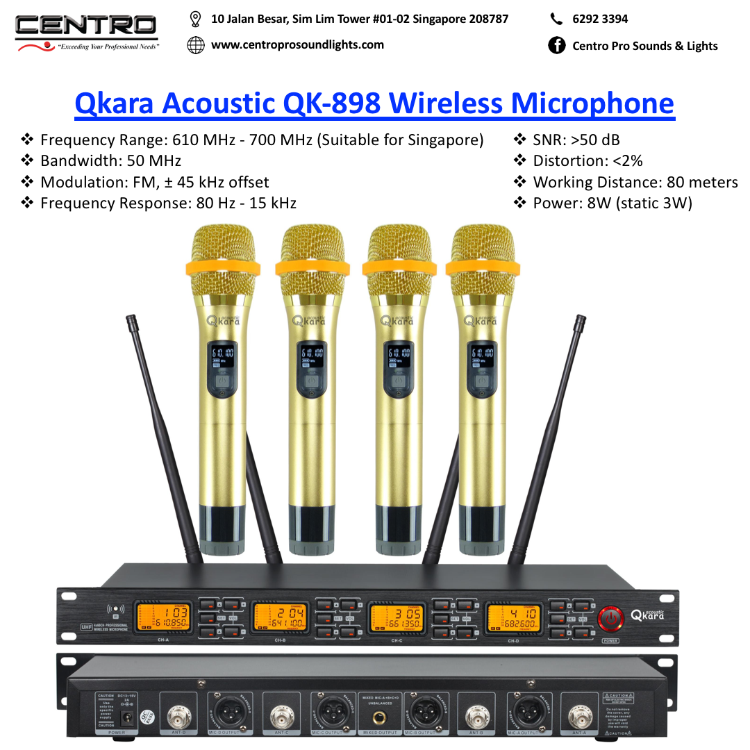 Qkara Acoustic QK-898 Wireless Microphone