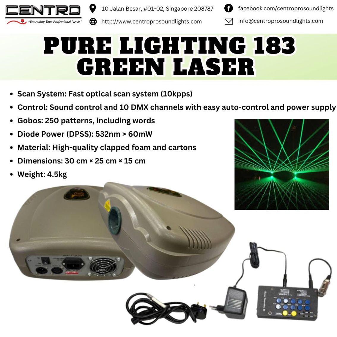 Pure lighting 183 Green Laser